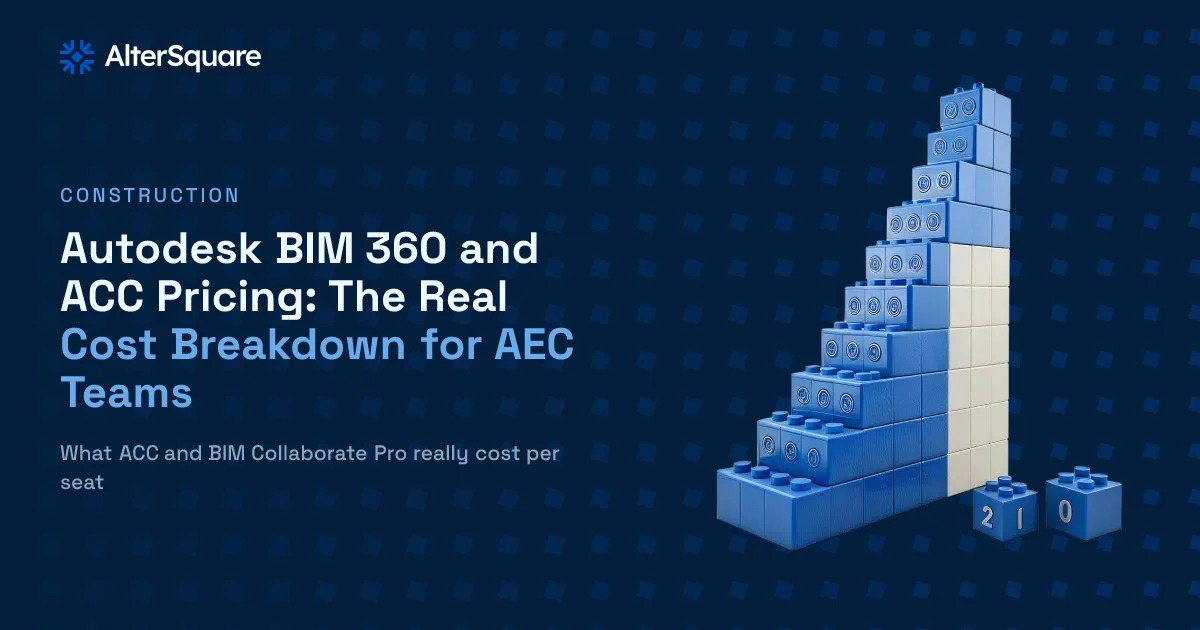 A tall glossy stack of modular blocks rising like a cost meter, each tier a different height